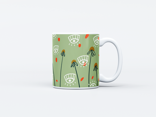 MUG - Green Flowers