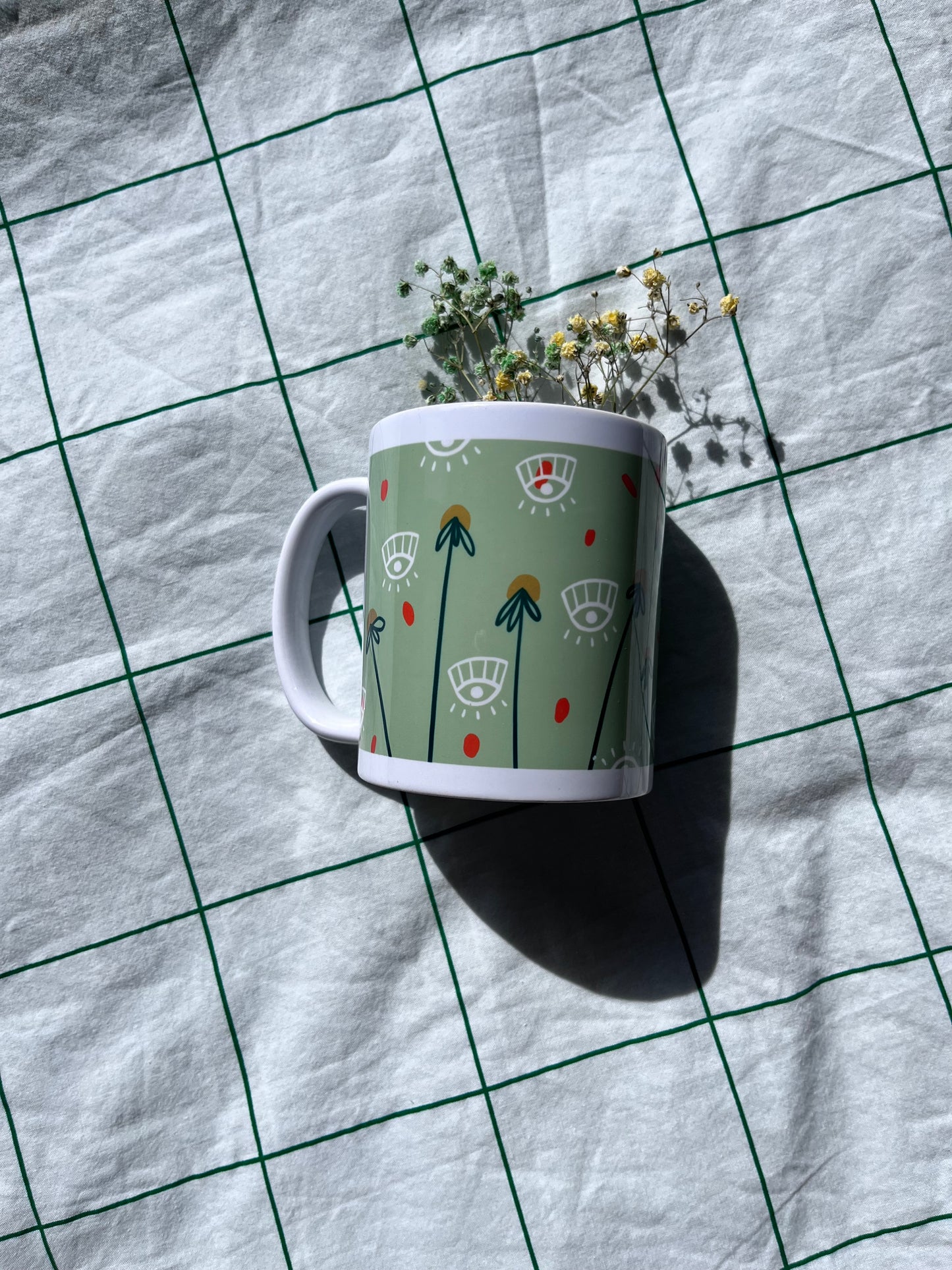 MUG - Green Flowers